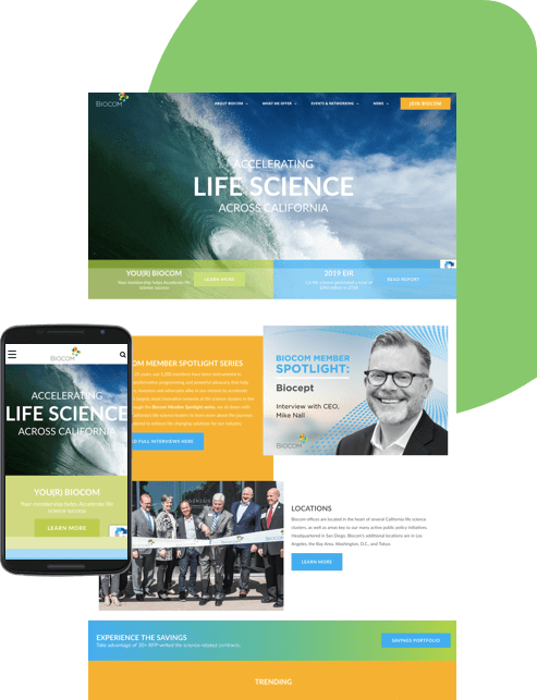 life science website design